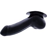 Toylie latex penis sleeve adam with base plate 13cm black Cene