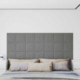  Zidna uzglavlja 12 pcs Sivi 30 x 30 cm Lažna koža | shoptok.hr