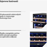 Klarstein illuminosa ugradbeni vinski hladnjak | dvozonski | 129 litra | 46 boca | 60 cm | shoptok.hr