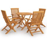  5-dijelni vrtni blagovaonski set od masivne tikovine | shoptok.hr
