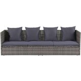 Poli vrtni ležaj sivi 200 x x 60 cm od poliratana | shoptok.hr