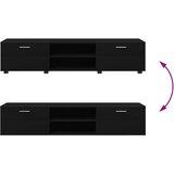 vidaXL TV omarica s predalom Črna 150 x 39 x 30 cm Konstruiran les | Shoptok.si