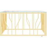  Stolić za kavu zlatni 80 x 80 x 40 cm nehrđajući čelik i staklo | shoptok.hr
