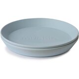 Mushie Round Dinnerware Plates krožnik Powder Blue 2 kos Cene