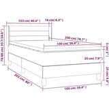  S oprugama i madracem tamnosivi 100 x 200 cm od tkanine | shoptok.hr