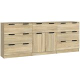Maison Chic 3-delna Komoda - Predalnik sonoma hrast konstruiran les, (21721859) | Shoptok.si
