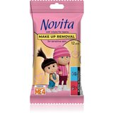 NOVITA Make-up Removal vlažni robčki za odstranjevanje ličil za občutljivo kožo 12 kos | Shoptok.si