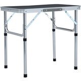vidaXL Zložljiva miza za kampiranje siva iz aluminija 60x45 cm Cene