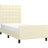  Okvir za krevet s uzglavljem krem 80 x 200 cm od umjetne kože | shoptok.hr