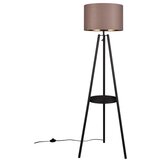 Tri O Črna stoječa svetilka s polico (višina 152 cm) Colette – Cene