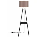 Tri O Crna stojeća svjetiljka s policom (visina 152 cm) Colette –