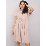 RUE PARIS Dress-RV-SK-6761.68-beige | Shoptok.si