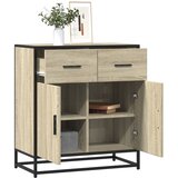 vidaXL Komoda sonoma hrast 68x35x76 cm inženirski les in kovina Cene