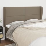  The Living Store Vzglavje z ušesi taupe 183x23x118/128 cm blago - Vzglavje, (21452061) | Shoptok.si