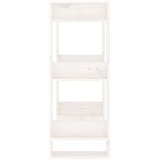  Knjižna omara/pregrada bela 60x35x91 cm trdna borovina, (20705695) | Shoptok.si