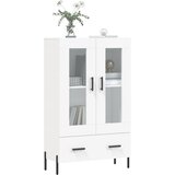  Visoka komoda bijela 69,5 x 31 x 115 cm od konstruiranog drva | shoptok.hr