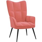  Stol za sproščanje s stolčkom roza žamet, (20597609) | Shoptok.si