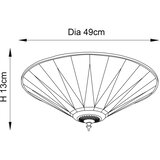 Endon 70240 - stropna svetiljka tiffany dark star 2xE27/40W/230V pr. 49 cm | Eponuda.com