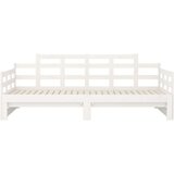  Dnevni ležaj na izvlačenje 2 x (80 x 200) cm bijeli od borovine | shoptok.hr