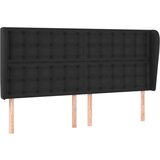 The Living Store vzglavje z ušesi črno 183x23x118/128 cm umetno usnje - vzglavje, (21418493) | Shoptok.si