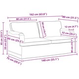  Set sofe 2 pcs Svijetlo siva 162 x 80 x 85 cm tkanina | shoptok.hr