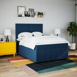  Krevet s oprugama i madracem plavi 140x200 cm od tkanine | shoptok.hr