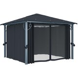  Sjenica sa zastorom 300 x 300 cm antracit aluminijum | shoptok.hr