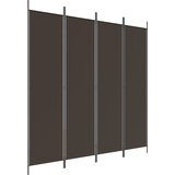 Sobna pregrada s 4 panela smeđa 200 x 200 cm od tkanine | Eponuda.ba