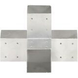  Spojnici za stupove u X-obliku 4 kom pocinčani metal 91 x 91 mm | shoptok.hr