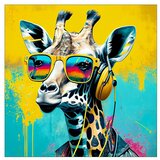 ProArt Young Living Slika na platnu (Animals with Headphones - Giraffe, Š x V: 30 x 30 cm) | Shoptok.si