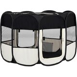  Sklopiva ogradica za pse s torbom za nošenje crna 110x110x58 cm | shoptok.hr