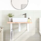  Nosači polica za Lavabo - Umivaonik 2 kom bijeli pravokutni čelični | shoptok.hr