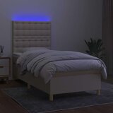  box spring s madracem LED krem 90x190 cm od tkanine | shoptok.hr