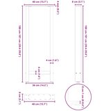  Noge za barski stol Crne 2 kom 40 x (100-101) cm Čelične | shoptok.hr