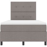  Postelja s škrbino z vzmetnico Taupe 120x200 cm Tkanina, (22083646) | Shoptok.si
