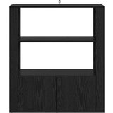 vidaXL Strani šal Črni hrast 30 x 80 x 90 cm Konstruiran les | Shoptok.si