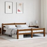 Furnova Posteljni okvir medeno rjav iz trdne borovine 160x200 cm, (21934783) Cene