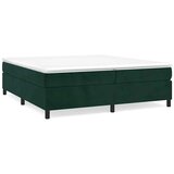  Krevet s oprugama i madracem tamnozeleni 200x200 cm baršunasti | shoptok.hr