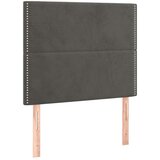 vidaXL Box spring postelja z vzmetnico temno siv 90x190 cm žamet | Shoptok.si