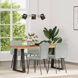 Maison Chic Jedilni stoli - Vzorci stoli 4 kosi svetlo siv žamet A902, (22032199) | Shoptok.si