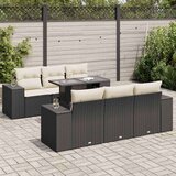 vidaXL 7-dijelni set vrtnih sofa od poliratana s jastucima crni | shoptok.hr