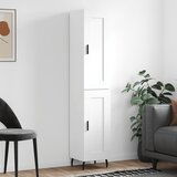 vidaXL Visoka omara bela 34,5x34x180 cm inženirski les | Shoptok.si
