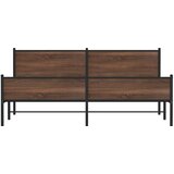 Metalni okvir kreveta bez madraca smeđa boja hrasta 193x203 cm | shoptok.hr