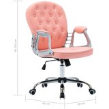  Okretna uredska stolica od umjetne kože ružičasta | shoptok.hr