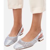 Gemre Silver lace open-heel ballet flats Eve | Shoptok.si