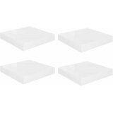  Plutajuće zidne police 4 kom sjajne bijele 23x23,5x3,8 cm MDF | shoptok.hr