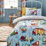Catherine Lansfield Modra otroška posteljnina za otroško posteljico 120x150 cm Digger Dreams – | Shoptok.si