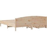vidaXL Okvir kreveta bez madraca 200 x 200 cm od masivne borovine | shoptok.hr
