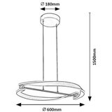 Rabalux Visilica Adalind, LED 40W, 3000K, 60cm, Crno - zlatna | Eponuda.com