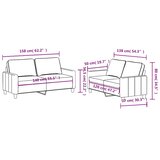  2-dijelni set sofa s jastucima smeđi od tkanine | shoptok.hr